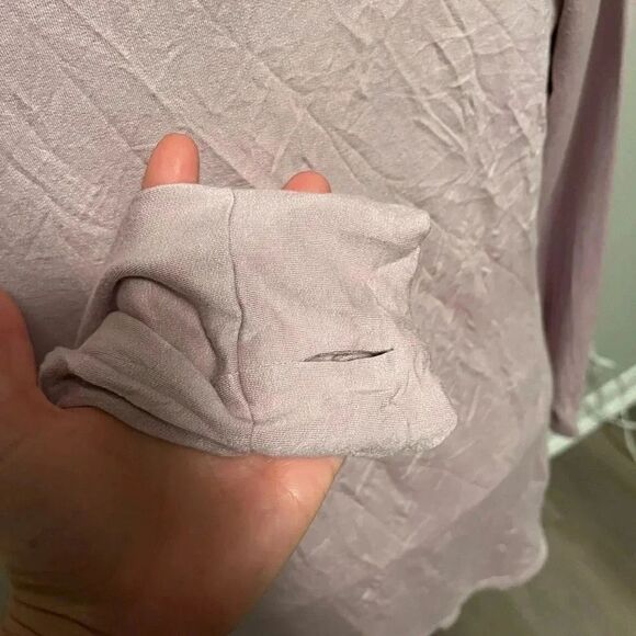 Soft surroundings lindy tunic pullover sweater M w/ thumb holes asymmetrical - Picture 5 of 6